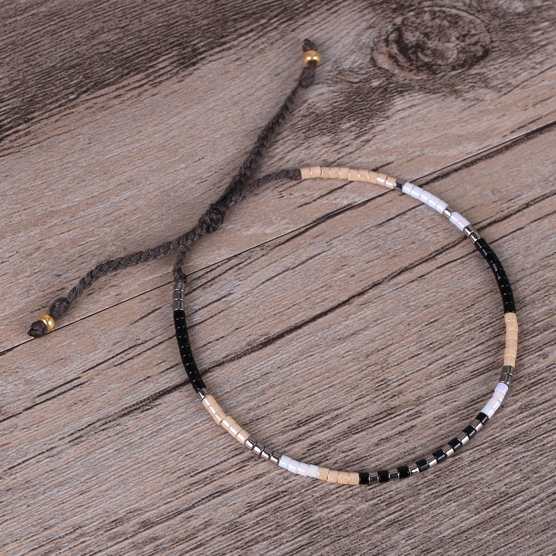 KELITCH Boho Women Crystal Shell Beaded Friendship Bracelets Handmade Strand Bracelet Bangles Jewelry - Image 4